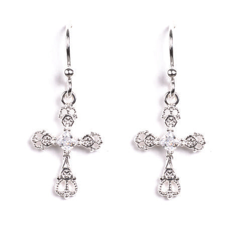 Jody Coyote Spirit Spew Grade 5 Cubic Zirconia (CZ) stone cross  Ivy and Pearl Boutique   
