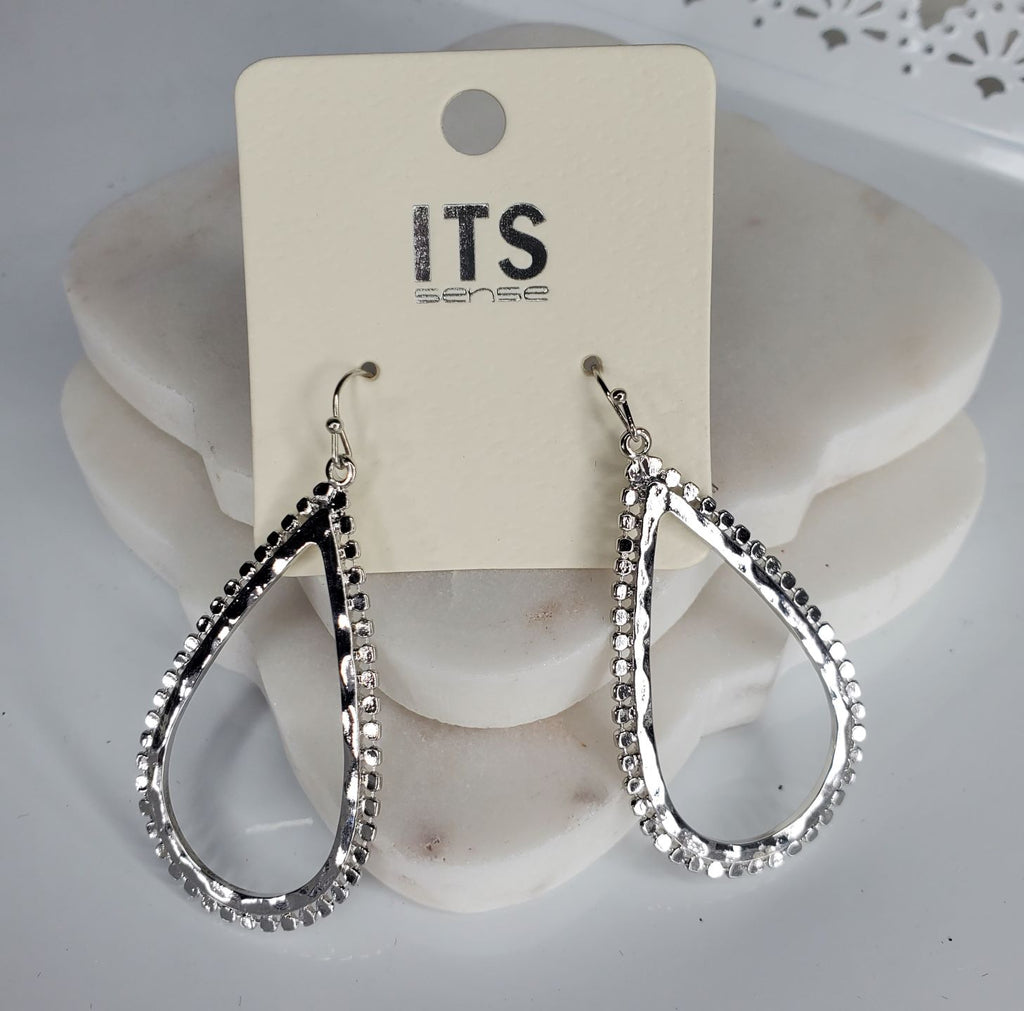 Its Sense rough edge teardrop shape earrings  Ivy and Pearl Boutique   