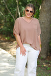 Jess Lea Basic Instincts Pocket Tunic  Ivy and Pearl Boutique Latte S 