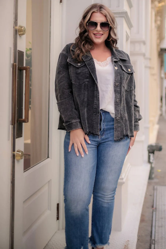 Jess Lea Maria Corduroy Jacket  Ivy and Pearl Boutique Charcoal S