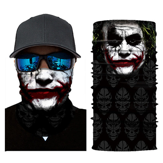 Joker Face Mask - Joker/Clown Gaiter (Balaclava or Face Tube) Mask  Ivy and Pearl Boutique Red lipstick Joker smile  