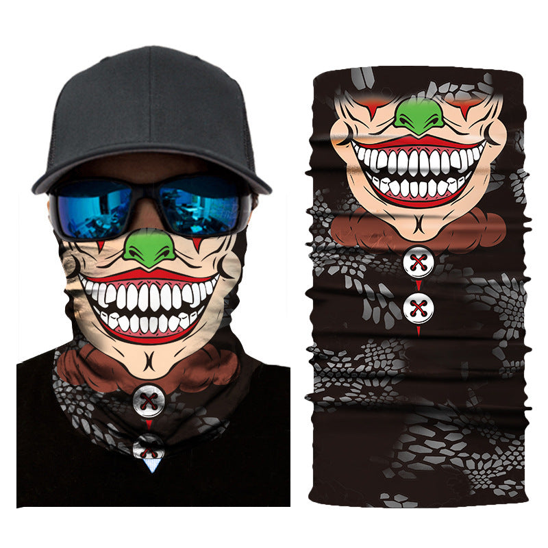 Joker Face Mask - Joker/Clown Gaiter (Balaclava or Face Tube) Mask  Ivy and Pearl Boutique Green nose clown  