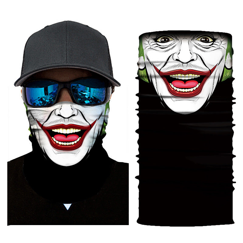Joker Face Mask - Joker/Clown Gaiter (Balaclava or Face Tube) Mask  Ivy and Pearl Boutique Slit cheek Joker smile  