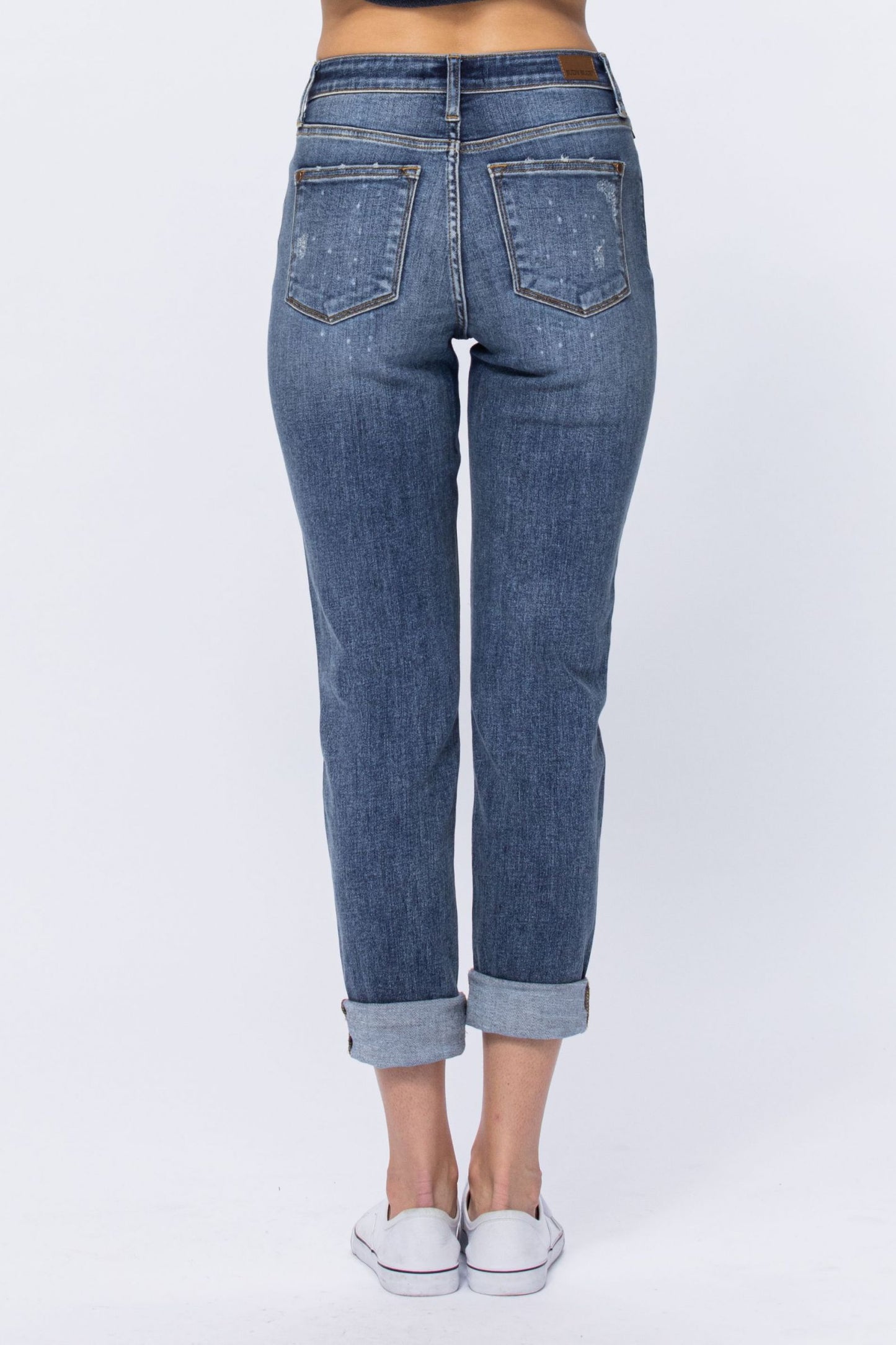 Judy Blue High Rise Bleach Splash Boyfriend jeans  Ivy and Pearl Boutique   