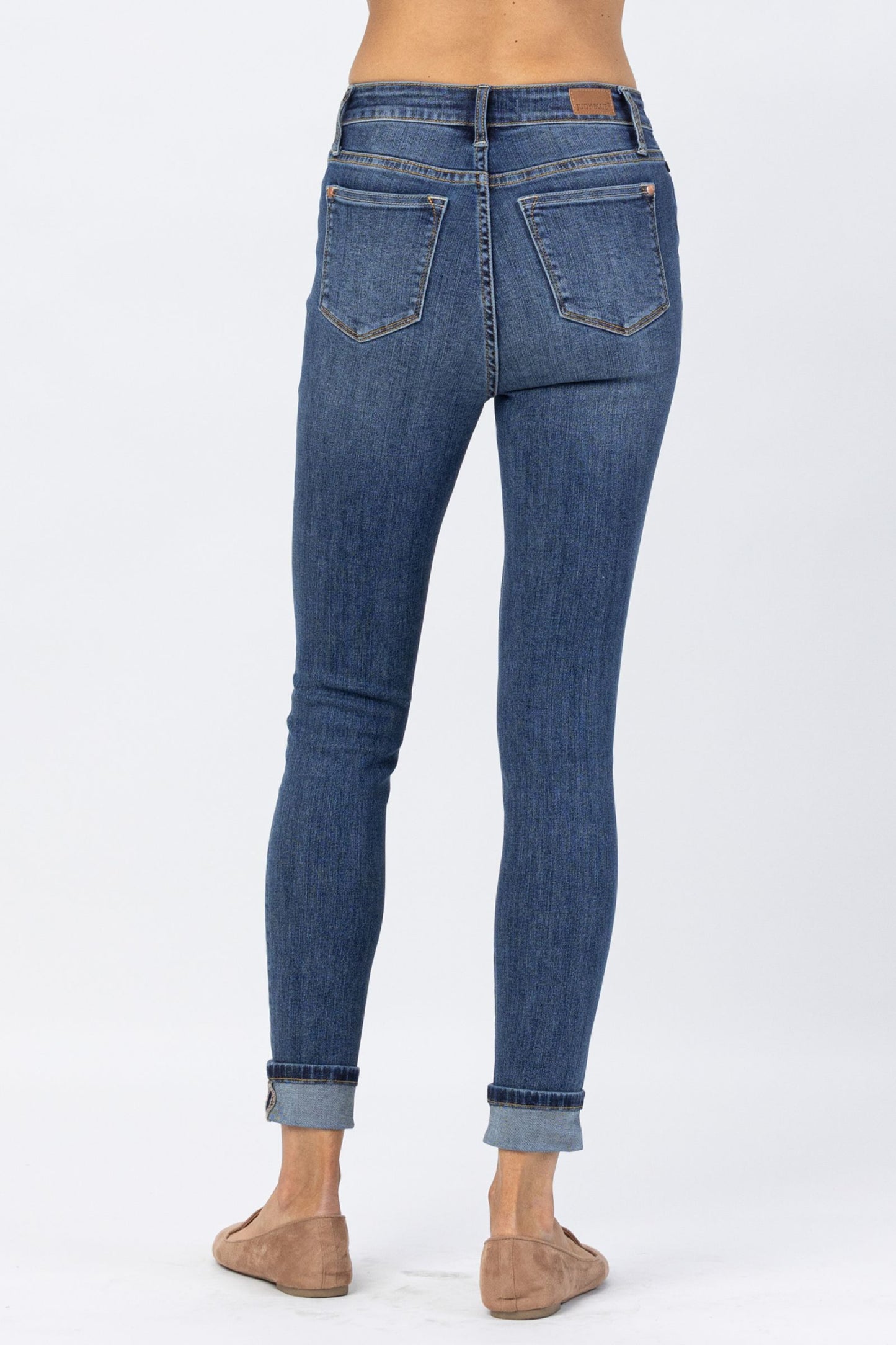 Judy Blue High Waist Cuffed/Uncuffed Tummy Control Skinny Jeans  Ivy and Pearl Boutique   