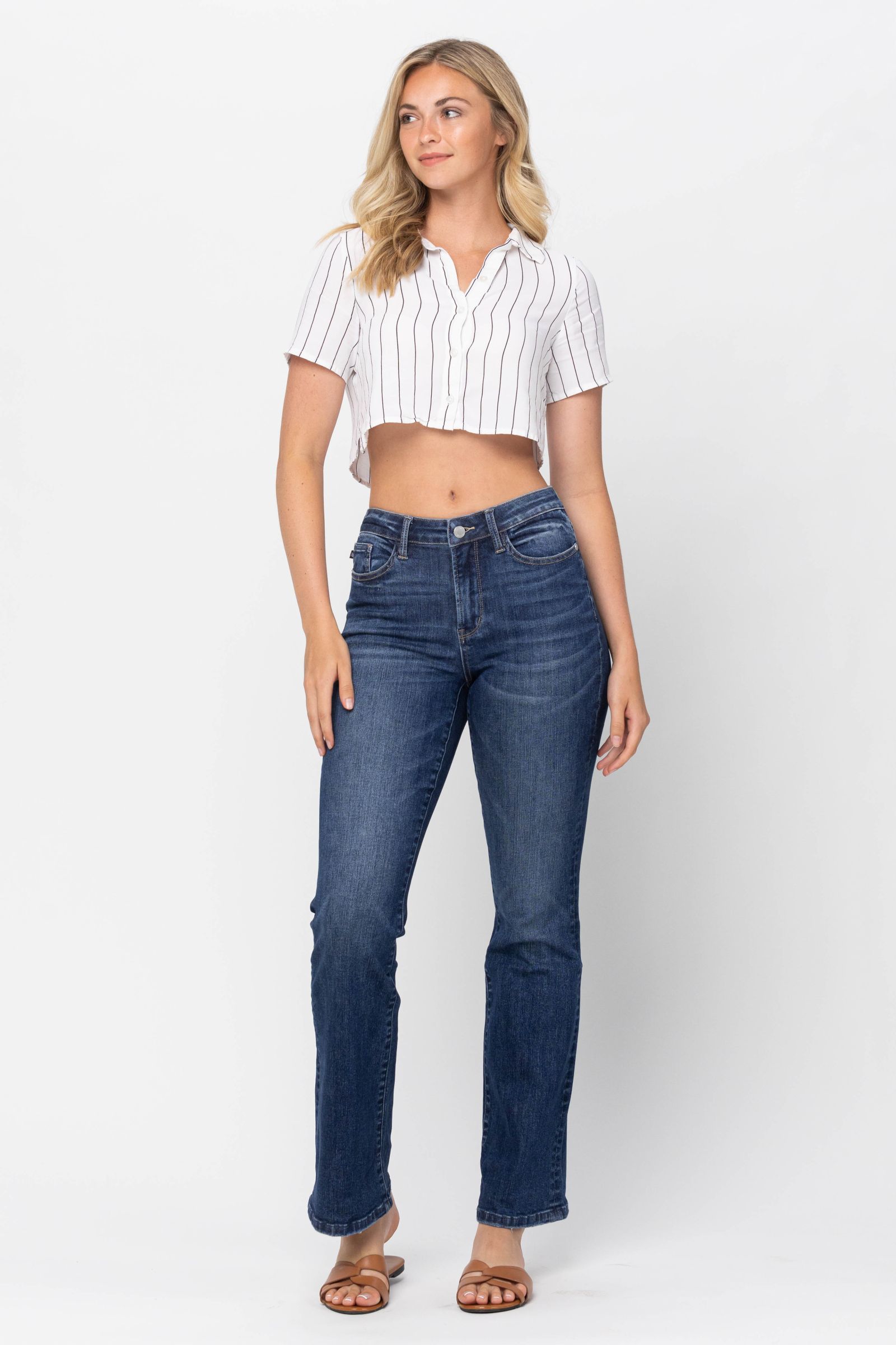 Judy Blue mid-rise classic non-distressed bootcut jeans