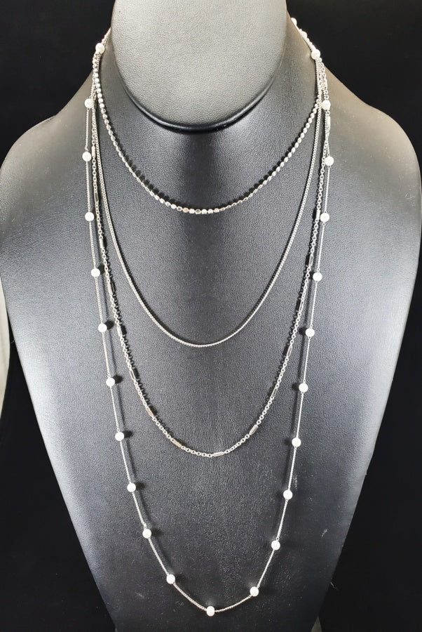 Kenze Panne 4-Chain Layered with Pearls Necklace  Ivy and Pearl Boutique   