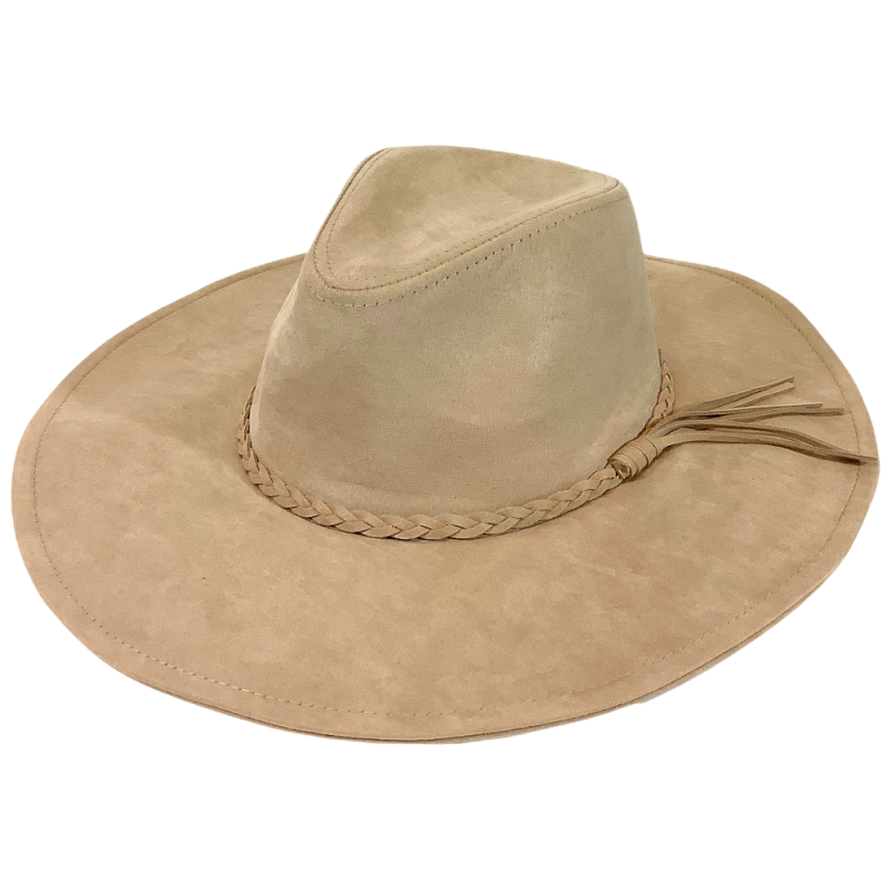 Kenze Panne Ivory Rancher Hat with Braided Band  Ivy and Pearl Boutique   