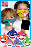 Kid's face mask - Baby Shark design washable mask  Ivy and Pearl Boutique   