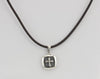 Leather cord cross pendant necklace  Ivy and Pearl Boutique   