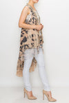 Leopard long lace vest duster  Ivy and Pearl Boutique   