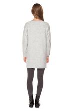 Dex long sleeve crew neck dress with lace-up detail side seam  Ivy and Pearl Boutique   