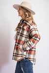 Loose fit plaid print shirt jacket (shacket)  Ivy and Pearl Boutique   