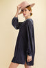 Loose fit soft velvet tunic dress with pockets  Ivy and Pearl Boutique   