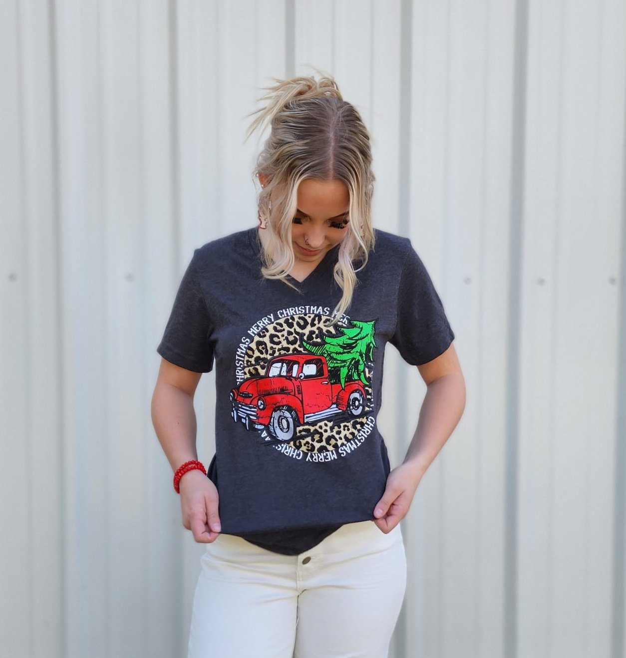 Merry Christmas Old Truck T-Shirt  Ivy and Pearl Boutique   