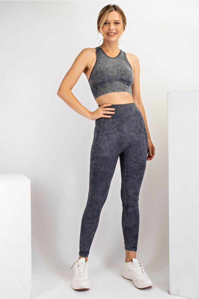 Mineral washed seamless leggings - Make a Move leggings  Ivy and Pearl Boutique   