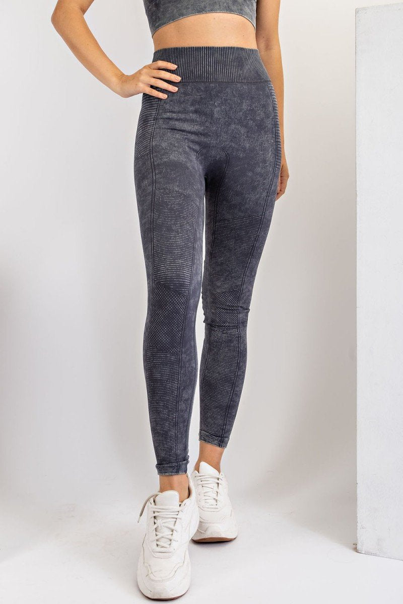 Mineral washed seamless leggings - Make a Move leggings  Ivy and Pearl Boutique S  