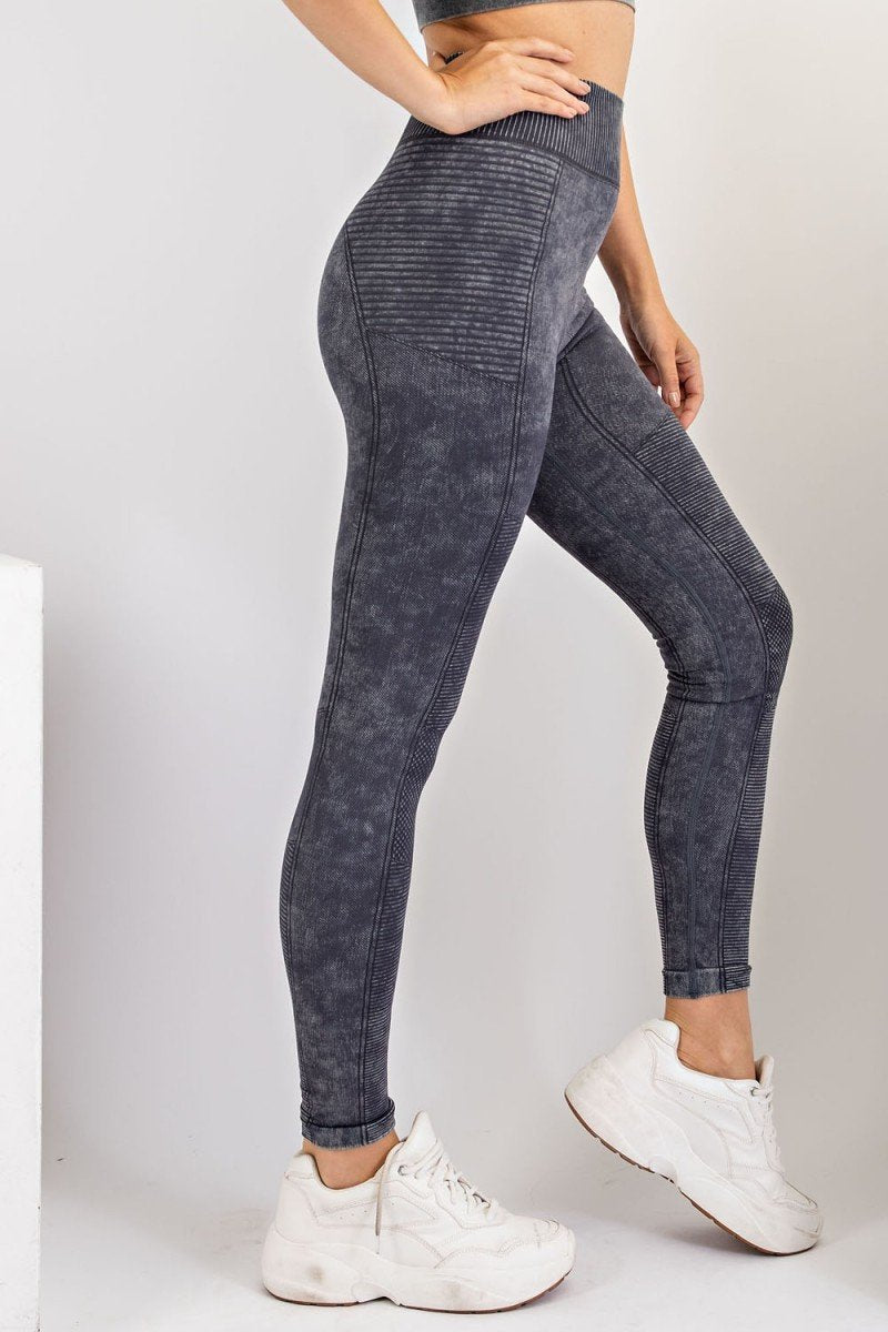 Mineral washed seamless leggings - Make a Move leggings  Ivy and Pearl Boutique   