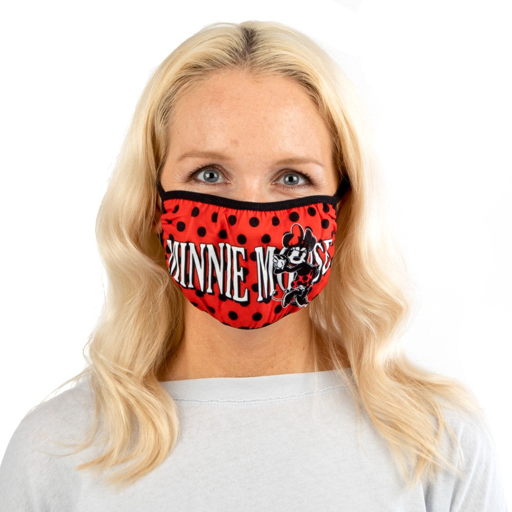 Minnie Mouse Face Mask - Disney Adult Adjustable Face Mask/Cover  Ivy and Pearl Boutique   