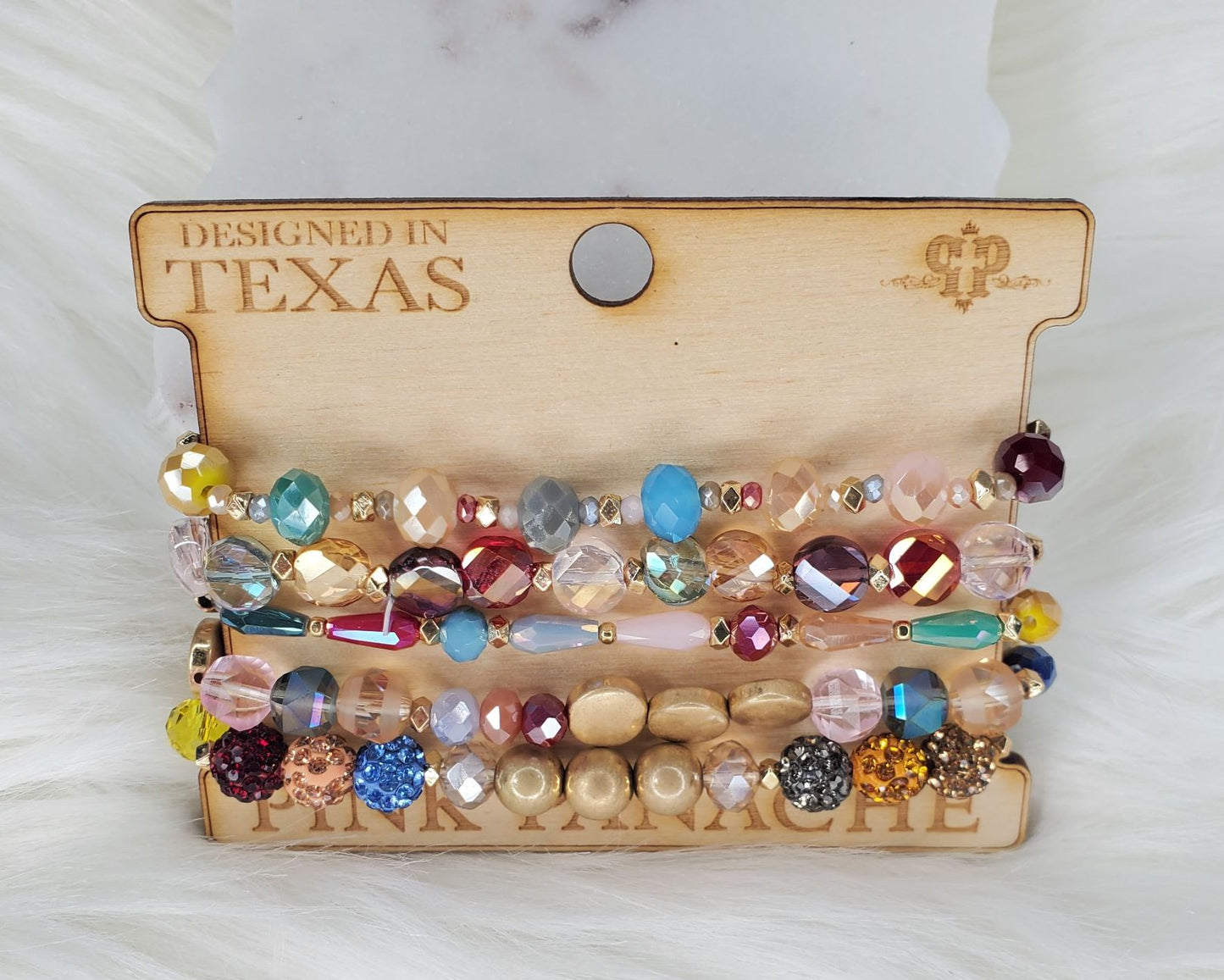 Multi-color beads, stones, and bling bracelets  Ivy and Pearl Boutique   