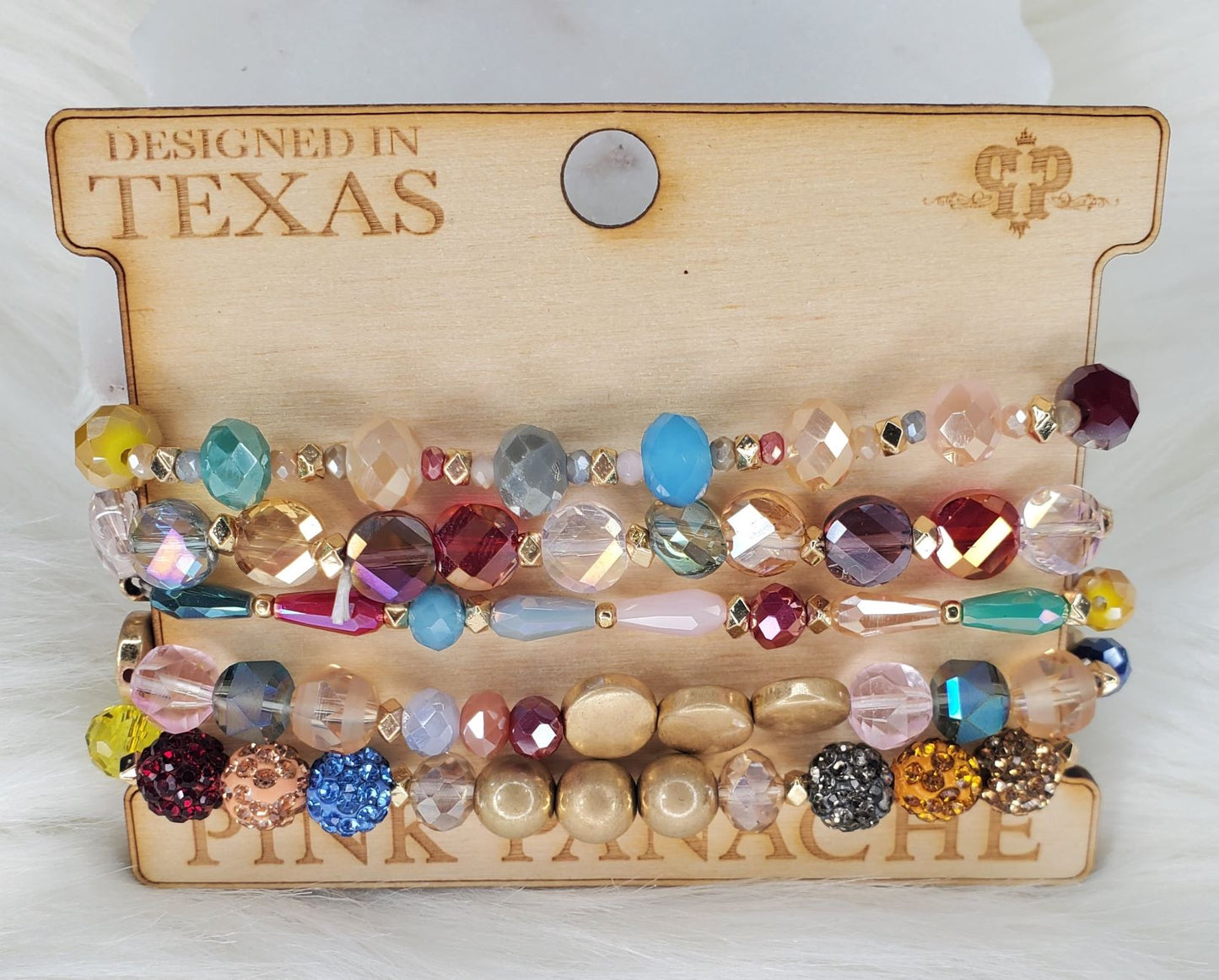 Multi-color beads, stones, and bling bracelets  Ivy and Pearl Boutique   