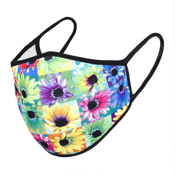 Multi-Colored Sunflowers Face Mask  Ivy and Pearl Boutique   
