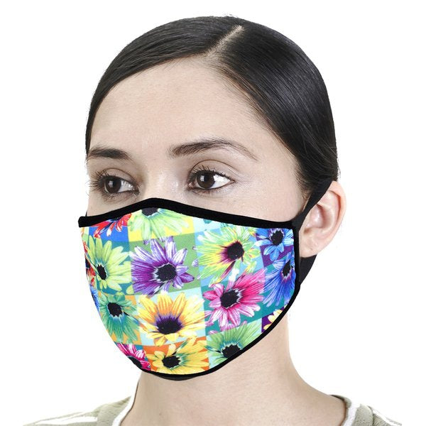 Multi-Colored Sunflowers Face Mask  Ivy and Pearl Boutique   