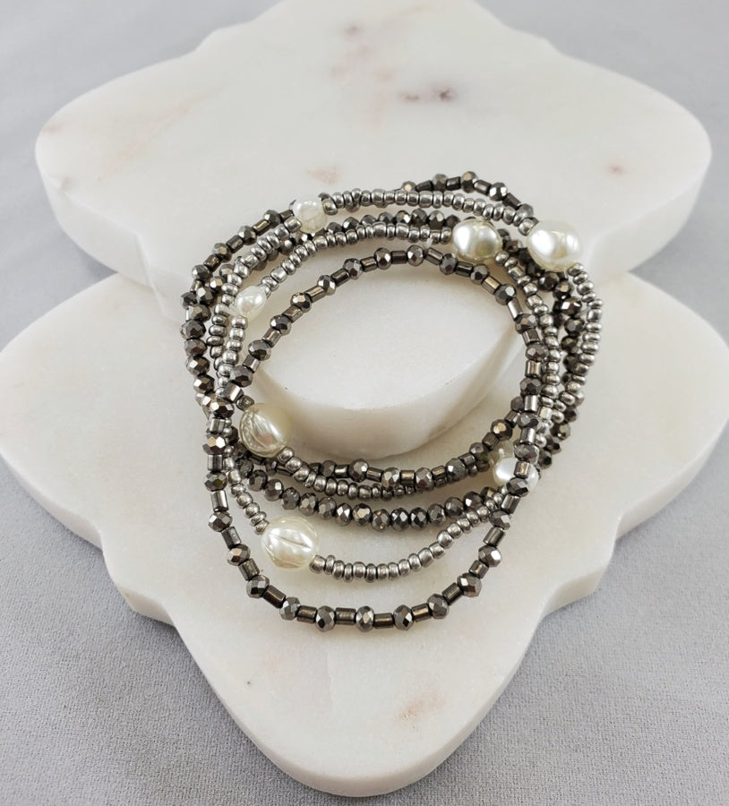 Oasis Beaded with Pearls Bracelet  Ivy and Pearl Boutique   