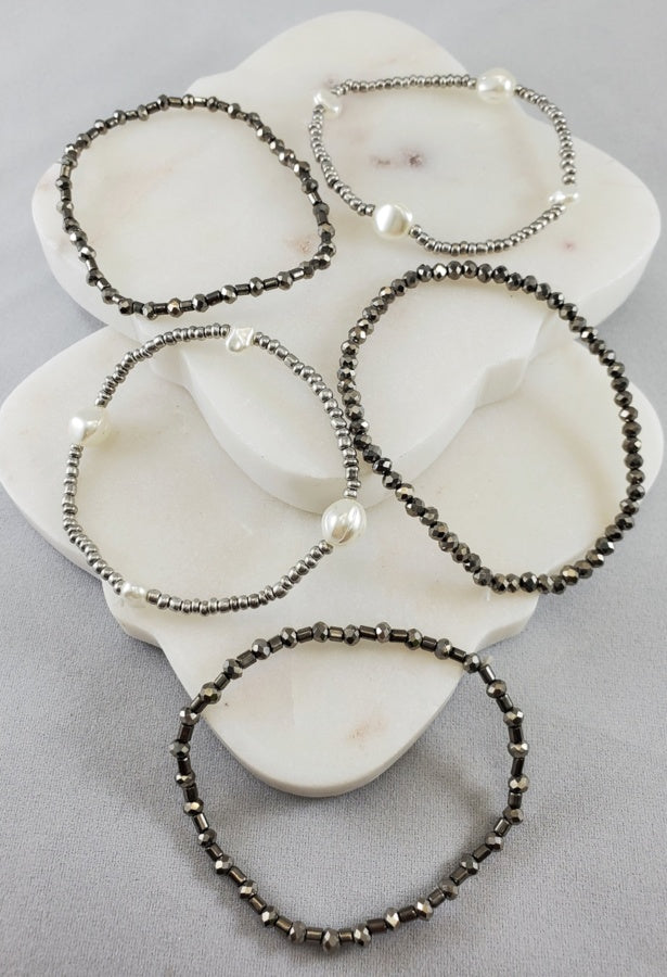 Oasis Beaded with Pearls Bracelet  Ivy and Pearl Boutique   