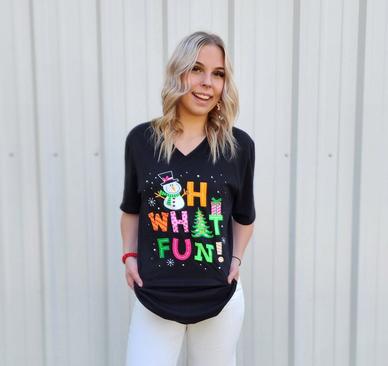 Oh What Fun Christmas T-Shirt  Ivy and Pearl Boutique   