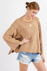 Oversized wide sleeve sweater with rounded neckline  Ivy and Pearl Boutique   