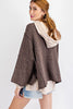 Oversized wide sleeve sweater with rounded neckline  Ivy and Pearl Boutique Coffee S 