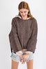 Oversized wide sleeve sweater with rounded neckline  Ivy and Pearl Boutique   