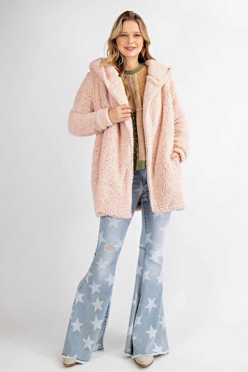 Willow & paige shop faux fur longline coat