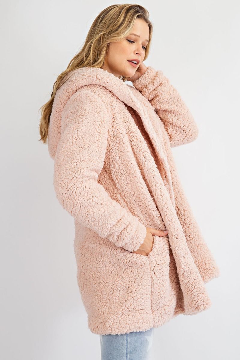 Oversized Willow Soft Faux-Fur Hoody Jacket Coat  Ivy and Pearl Boutique   