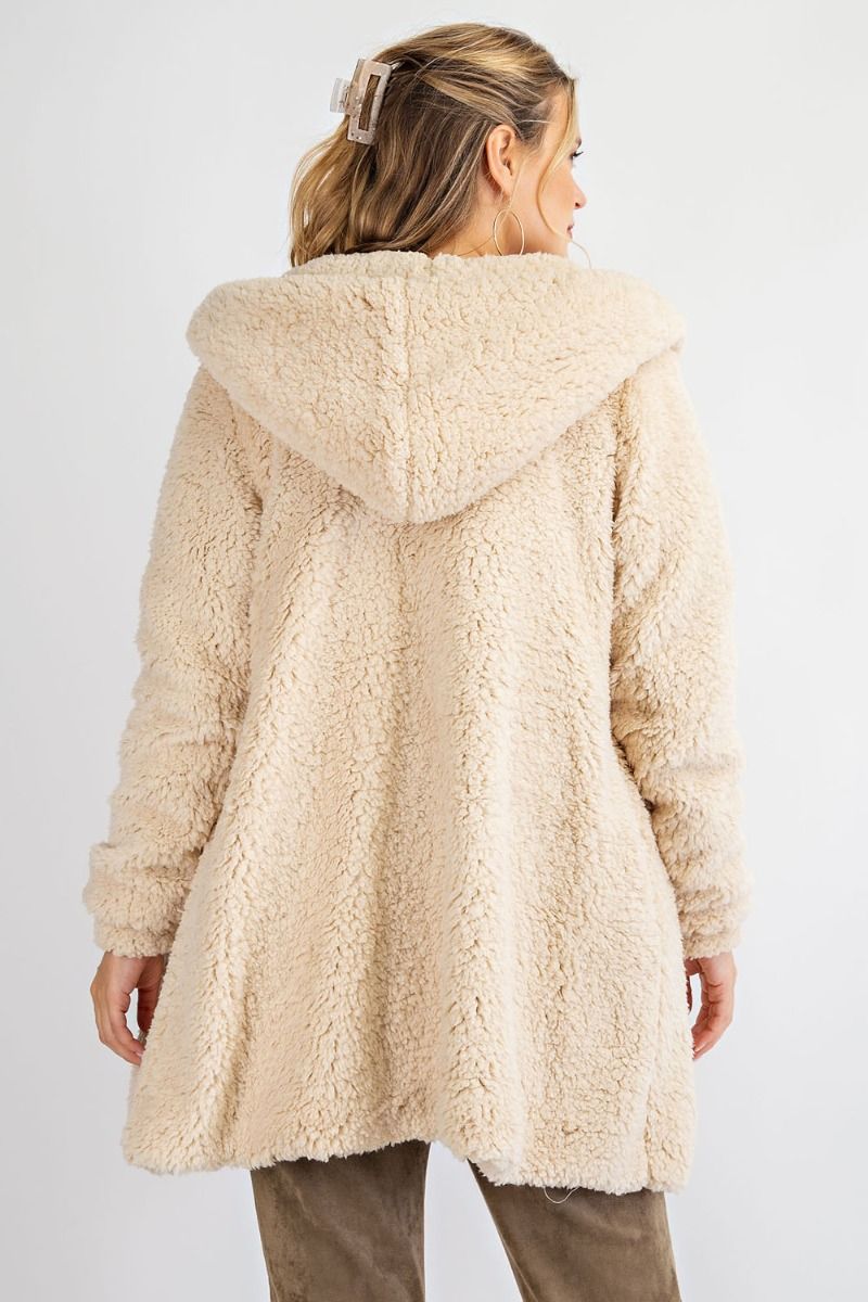 Oversized Willow Soft Faux-Fur Hoody Jacket Coat  Ivy and Pearl Boutique   