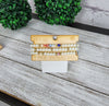 Pearl and colored bead 3-band elastic bracelet  Ivy and Pearl Boutique   