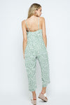 Print Crop Jumpsuit with Adjustable Shoulder Spaghetti Straps  Ivy and Pearl Boutique   