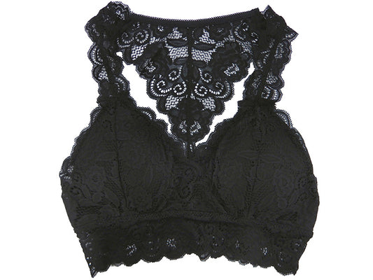 Removable-Padded Lace Bralette  Ivy and Pearl Boutique Black M/L