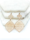 Pendant cutout drop earrings  Ivy and Pearl Boutique Gold  