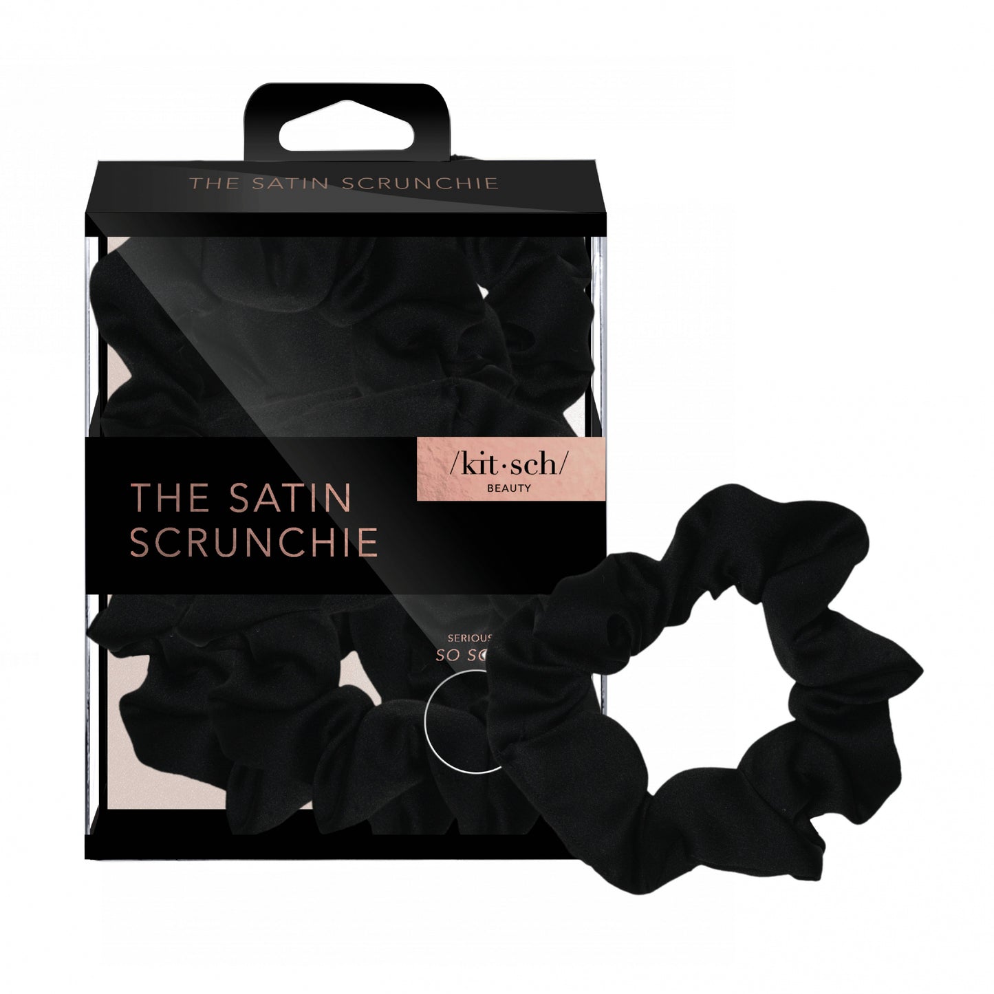 Satin Sleep Scrunchies - The Satin Scrunchie  Ivy and Pearl Boutique Black  