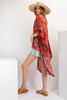 All I Need Flowy Kimono - Scarf Printed Rayon Crepon Kimono  Ivy and Pearl Boutique   