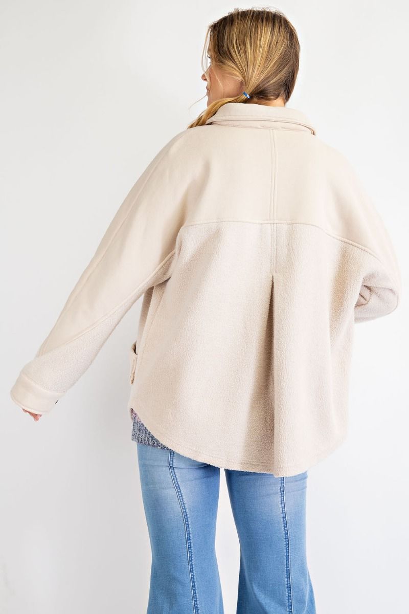 Search For Joy Brushed Button Down Jacket  Ivy and Pearl Boutique   