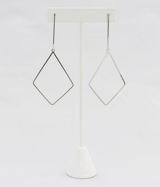 Silver geometric earrings  Ivy and Pearl Boutique   