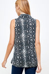 Sleeveless Snakeskin Top with Face Mask  Ivy and Pearl Boutique   
