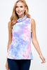 Sleeveless Purple Tie Dye Essential Top with Built-in Face Mask  Ivy and Pearl Boutique   