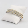 Triple box-snake chain bracelet with inlaid diamond-like cubic zirconia stones  Ivy and Pearl Boutique   