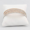 Triple box-snake chain bracelet with inlaid diamond-like cubic zirconia stones  Ivy and Pearl Boutique   
