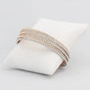Triple box-snake chain bracelet with inlaid diamond-like cubic zirconia stones  Ivy and Pearl Boutique   