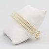 Triple box-snake chain bracelet with inlaid diamond-like cubic zirconia stones  Ivy and Pearl Boutique   